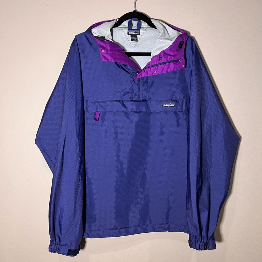 Vintage Patagonia Anorak 1/4 Zip Purple Pullover Windbreaker Jacket Men’s Size M